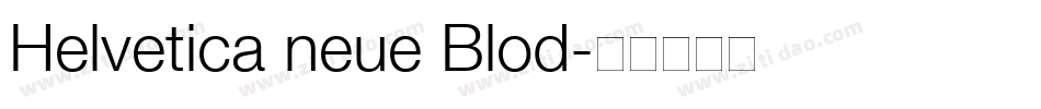 Helvetica neue Blod字体转换